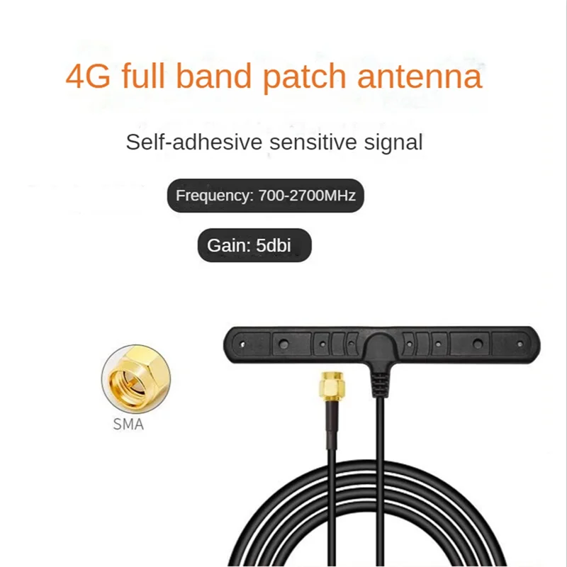 4G Full-Band Patch Antenna 5Dbi Mobile Phone Car Omni Signal Booster WCDMA DTU GSM GPRS Network Amplifier SMA Male