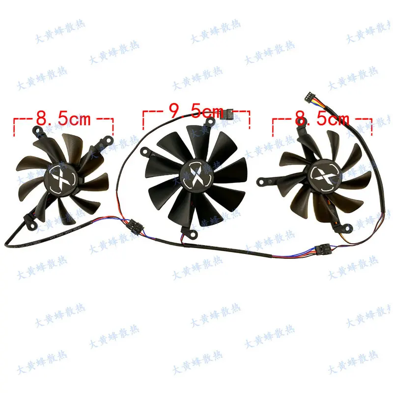 

New for XFX RX6700XT RX6750XT RX6600XT QICK/MERC Video Card Cooling Fan