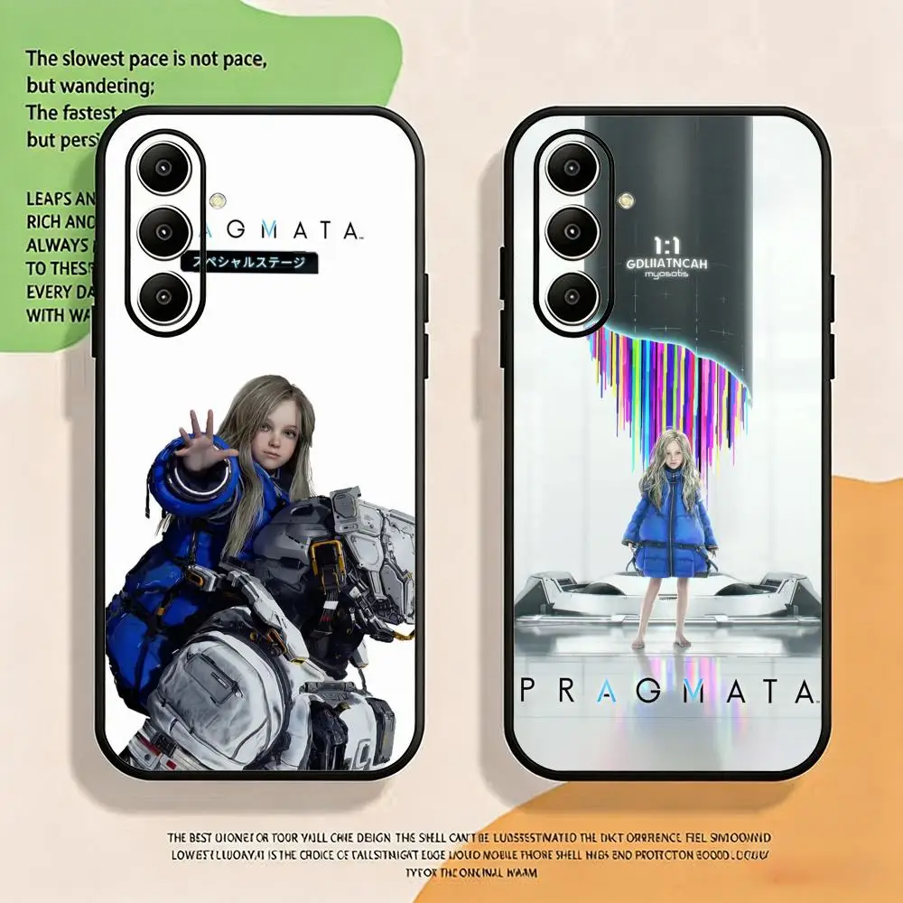 Hot Luxury cool Pragmata  Diana Phone Case For Samsung Galaxy S26 S25 S24 S23 S22 S21 S20 Plus Ultra Note20 Soft Black