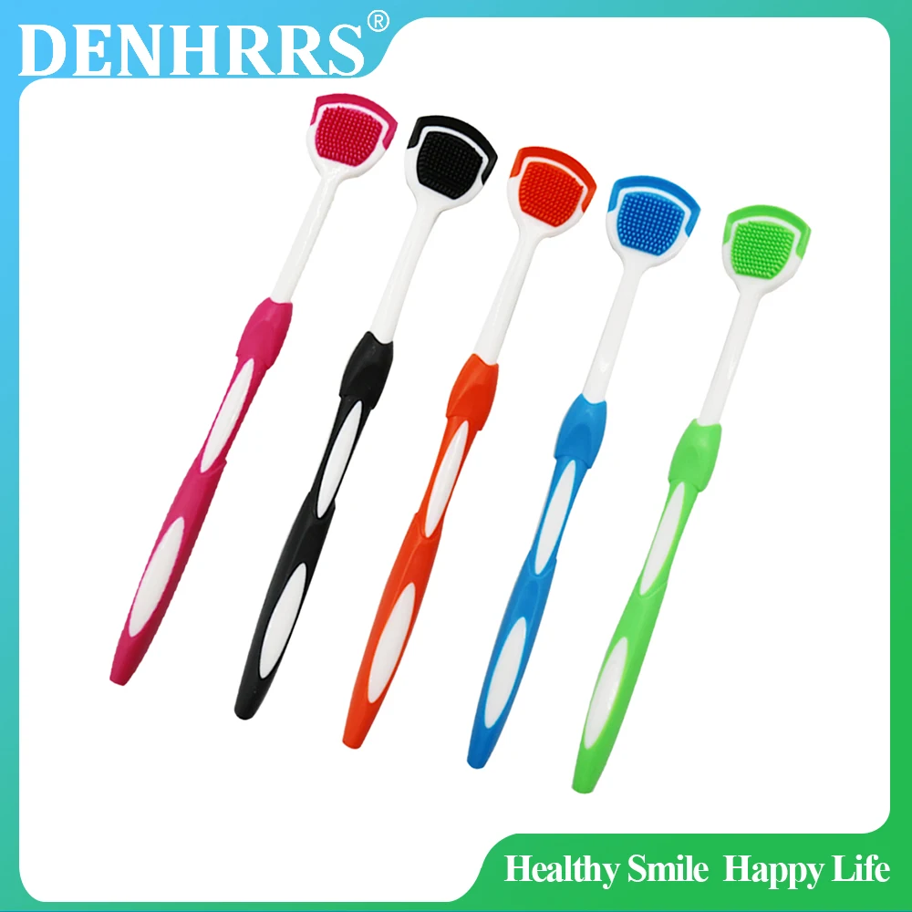 1Pc/Pack Oral Nano Silicone Tongue Scraper Brush Clean Tongue Mouth Fresh Breath Scraping