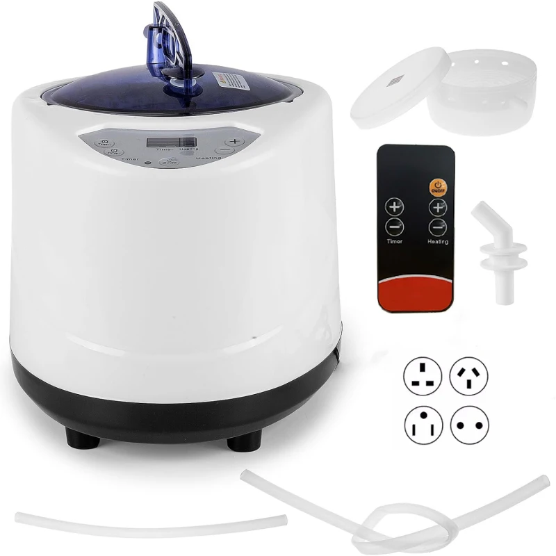 

Portable Sauna Steamer 3L Home Sauna Steam Pot Machine for Sauna Tent Home Spa with Remote Control Timer Herbal Box for Detox