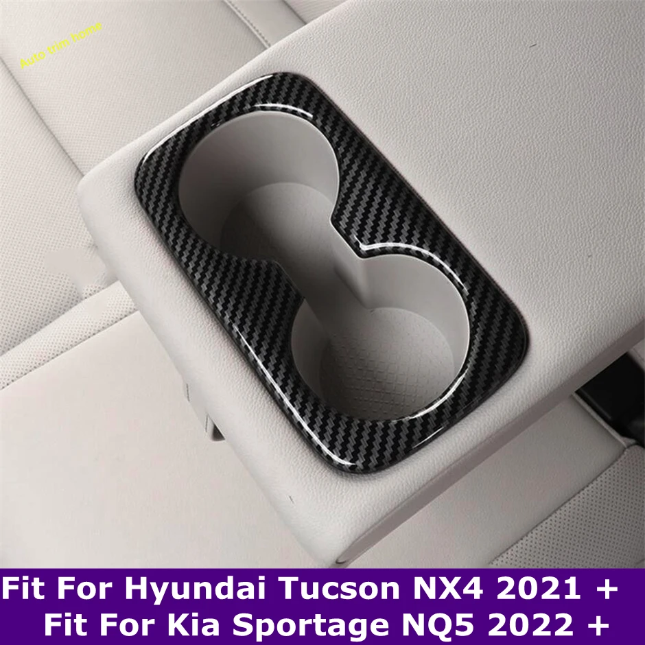 سيارة المقعد الخلفي كأس الماء حامل الديكور غطاء لوحة الكسوة صالح لشركة هيونداي توكسون NX4 2021 - 2025 وكيا سبورتاج NQ5 2022 - 2025