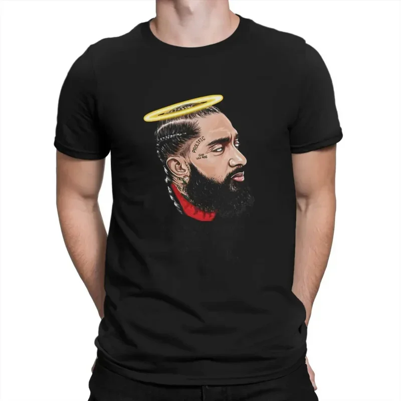 Novelty 1985-2019 T- for Men Crew Neck Cotton T Hussle Nipsey Short Sleeve Tee Shirt Graphic Printed Clothes