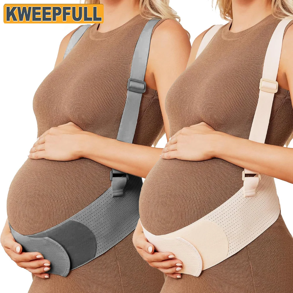 Maternity Belt Pregnancy Belly Support Band, 1PCS Adjustable Belly Bands with Back Brace Straps for Pregnant Women