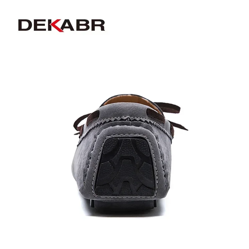 DEKABR Size 38~48 New Men Loafers Moccasins Casual Genuine Leather Shoes Fashion Men Slip on Driving Shoes Summer Style For Men