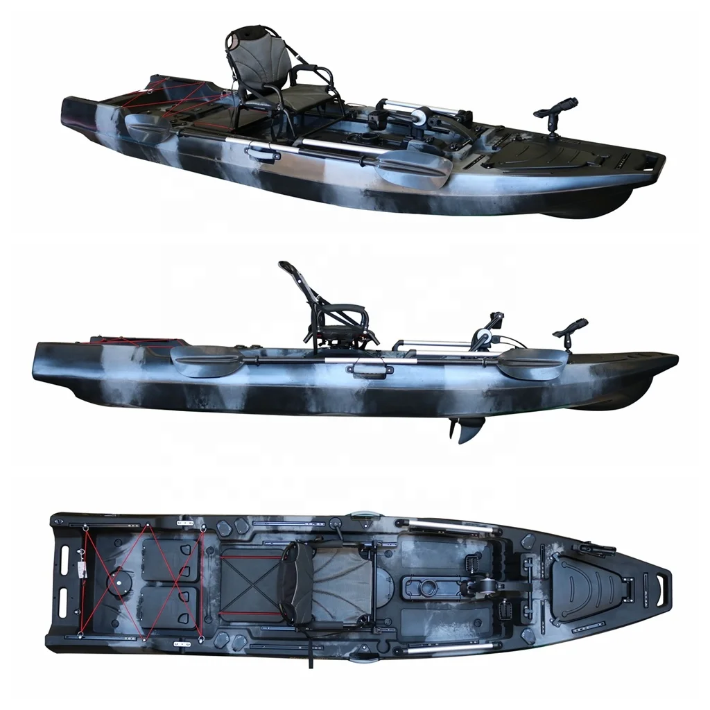 

Vicking Sit on Top Fishing Foot Pedal Drive Kayak with Pedals 3.8m Rotomold Single Motorized Kayak Custom Logo Printed