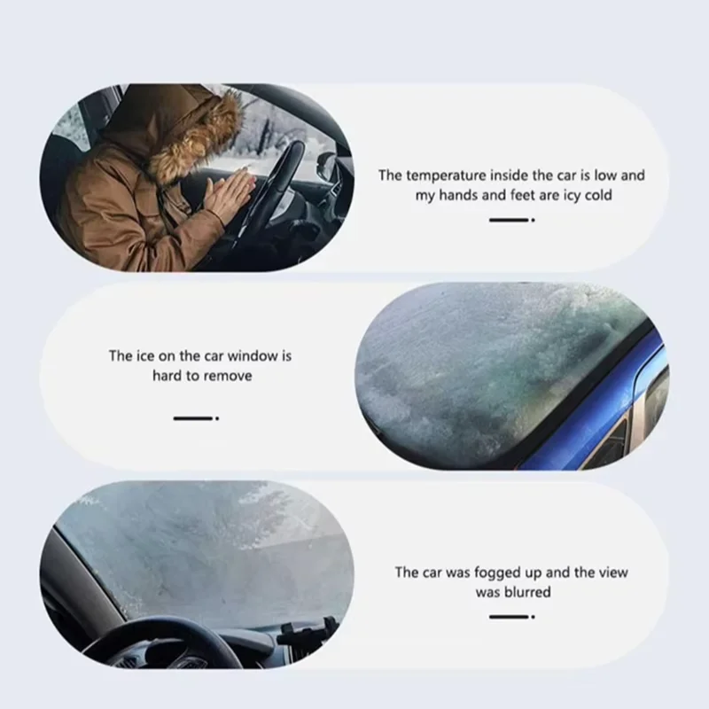 Electric Car Heater Air Cooler Fan 12V Portable Demister Defroster Heating Fan 200W Dryer Windshield Defogging Accessroi 2026