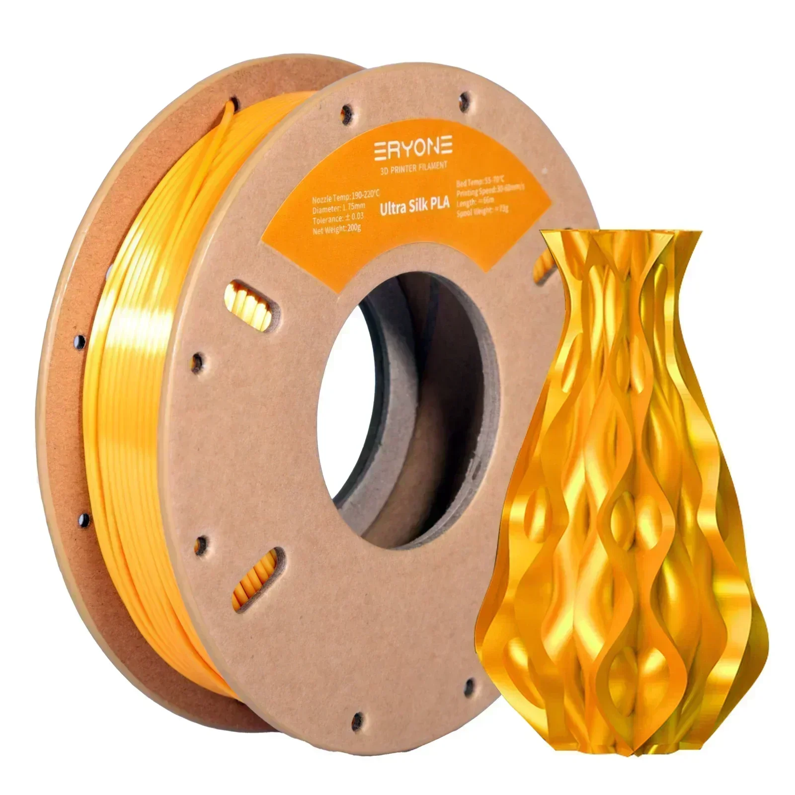 

Eryone 200G Ultra SILK PLA Filament 3D Printing 3D Filament 1,75 мм, широкая совместимость, 1 рулон, оптовая продажа, быстрая доставка