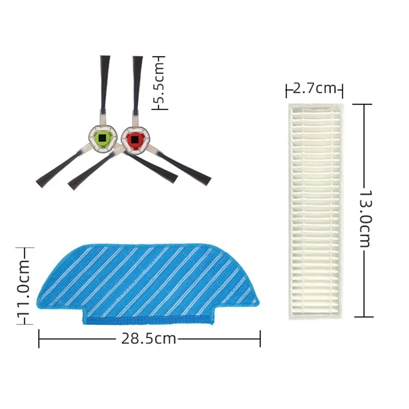 For Ecovacs OZMO Slim 10 /11 DK33 DK35 DK36 DK45 Robot Vacuum Cleaner Side Brush Hepa Filter Mop Cloth Rag Accessories Spart