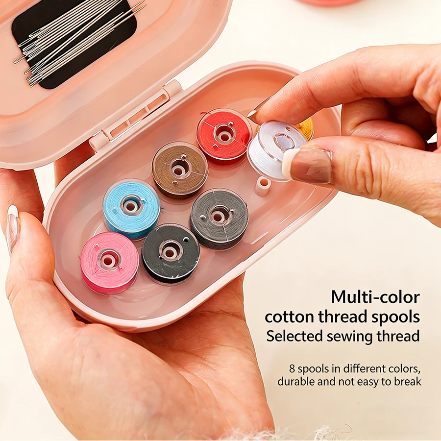Magnetic Needle and Thread Box, Sewing Kit for Clothes, Portable Sewing Storage Box, Practical Sewing Box for Dormitories