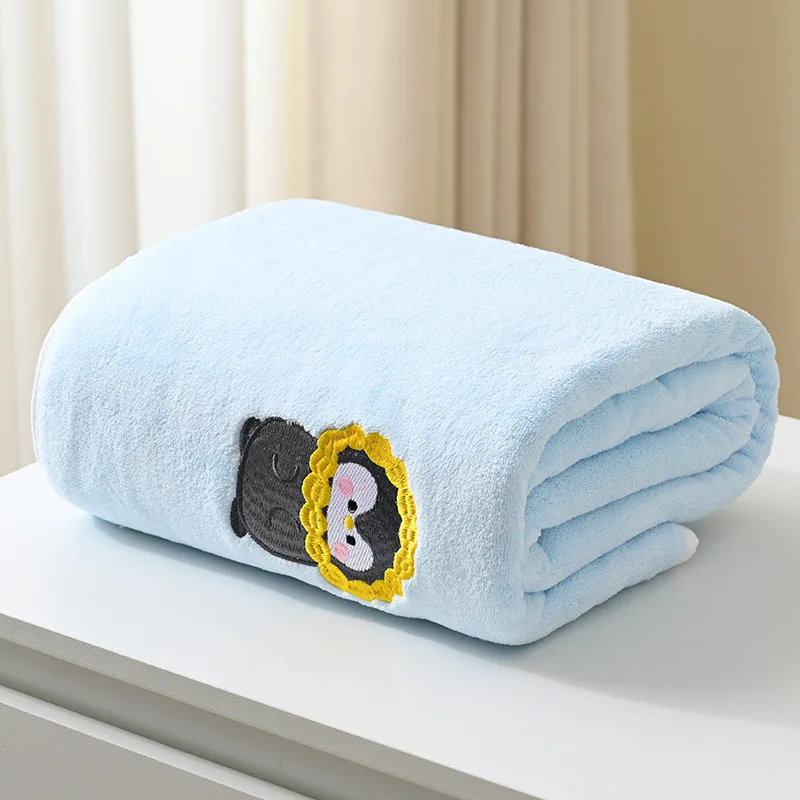 Printed baby bath towel 43*41 inches absorbent non-linting lovely embroidery pattern texture light and soft feel delicate