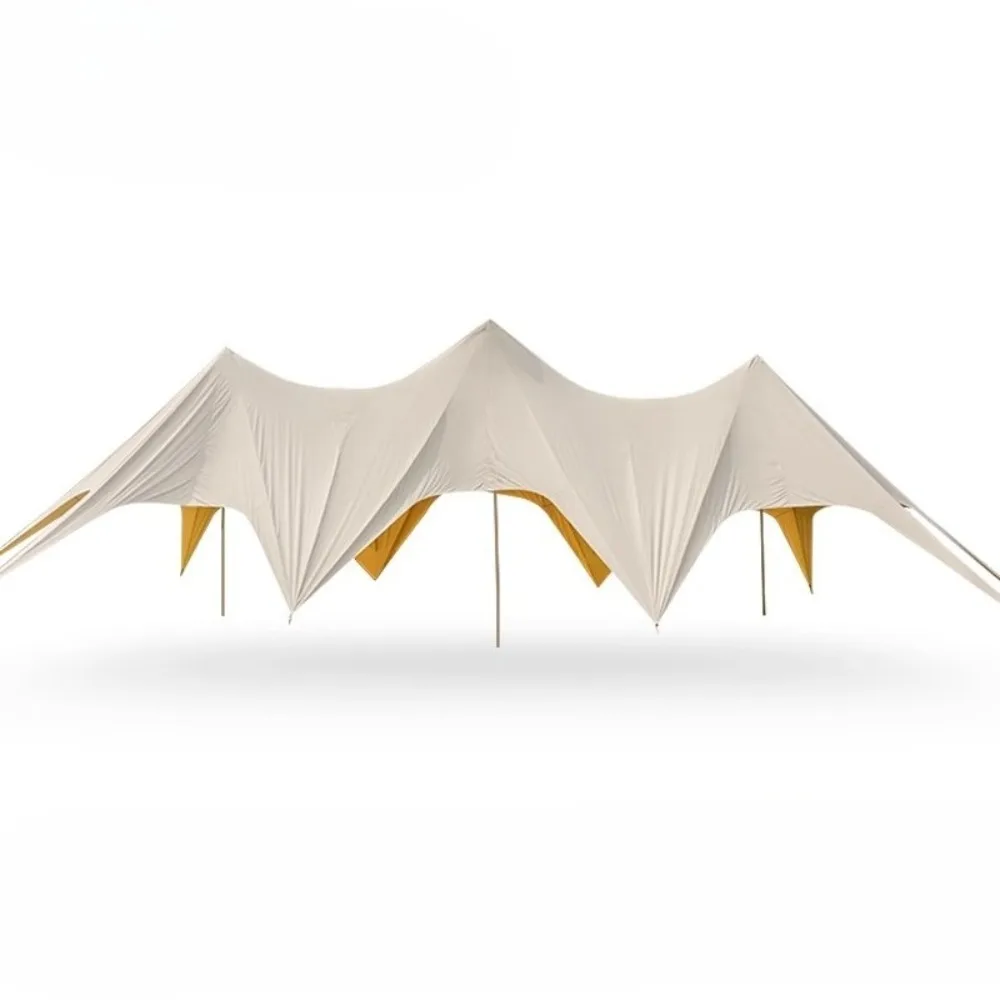 

Outdoor Lotus Cloud Top Tent Tent Double Peaks Canopy Camping Thick Rainproof Octopus