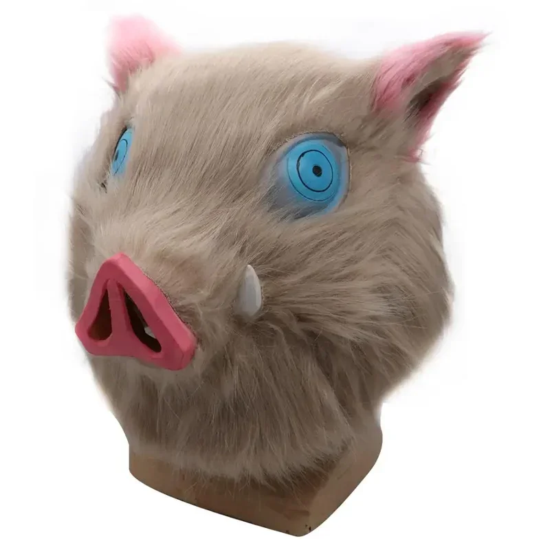 

Новинка Аниме Kimetsu no Yaiba Hashibira Inosuke маска для косплея свинка хлопковые плюшевые маски шлем маскарадная искусственная опора