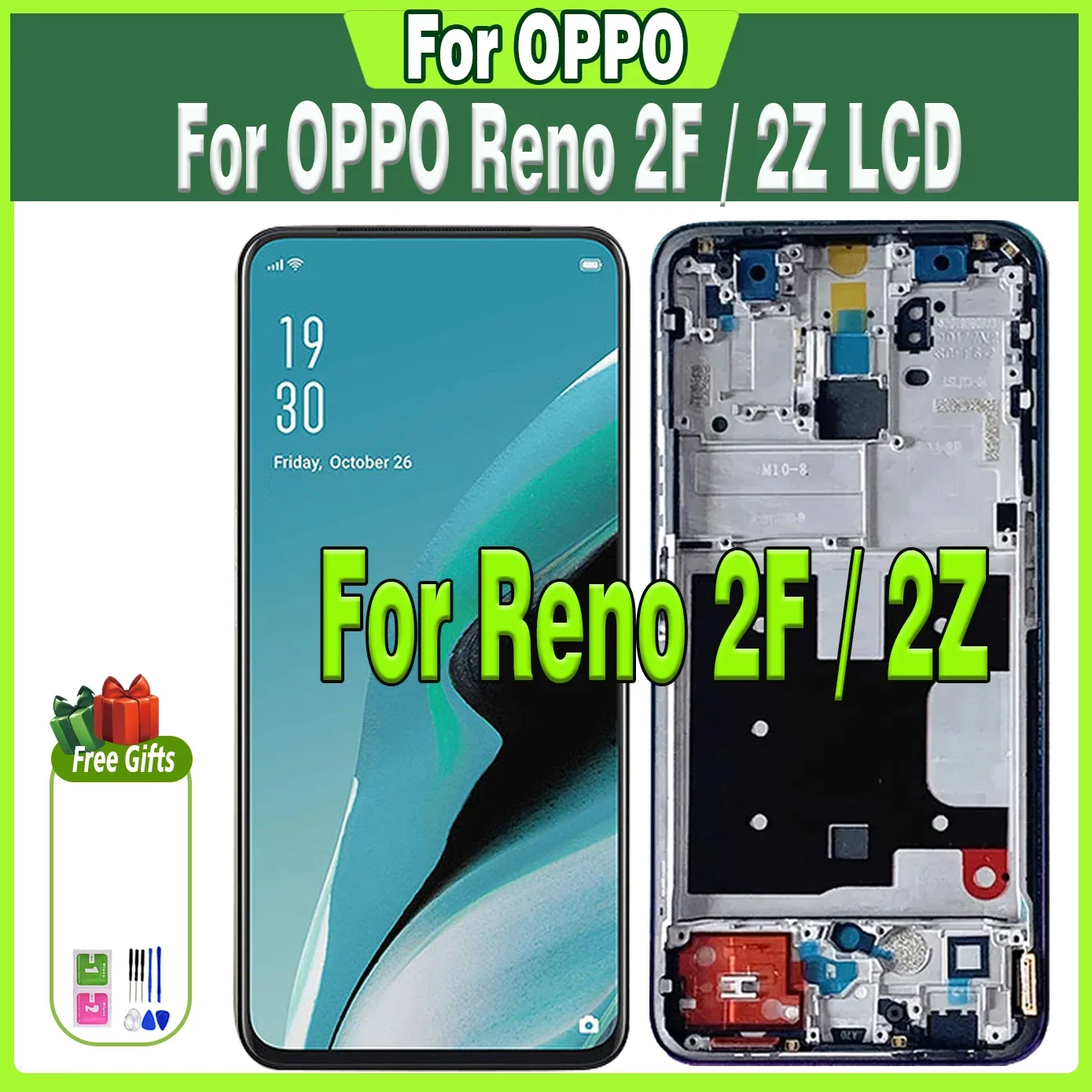 

6.53" Super AMOLED For Oppo Reno2 Z Reno 2Z 2 F LCD Display Screen Touch For OPPO K3 LCD Panel Digitizer Assembly Replacement