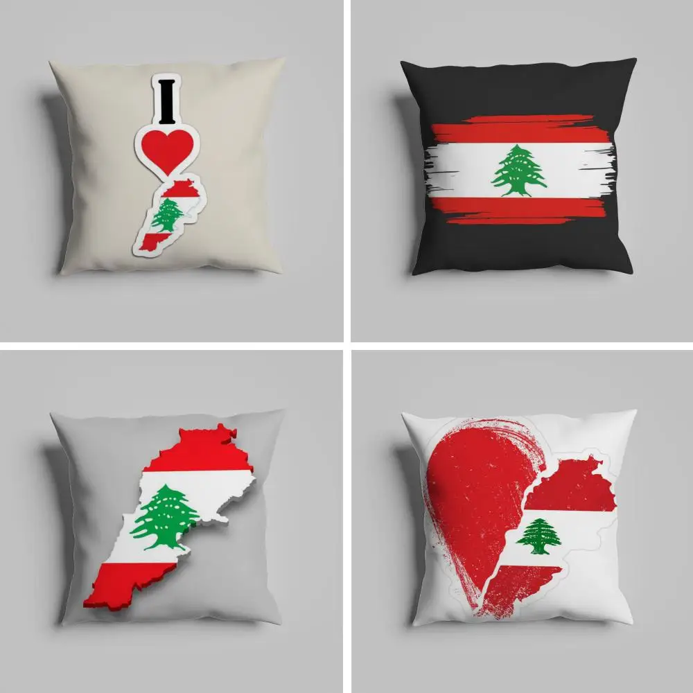 

Pillow Case luxurious home office, sofa decorative Multi sized car seat cushions, pillowcases Lebanon flag map logo