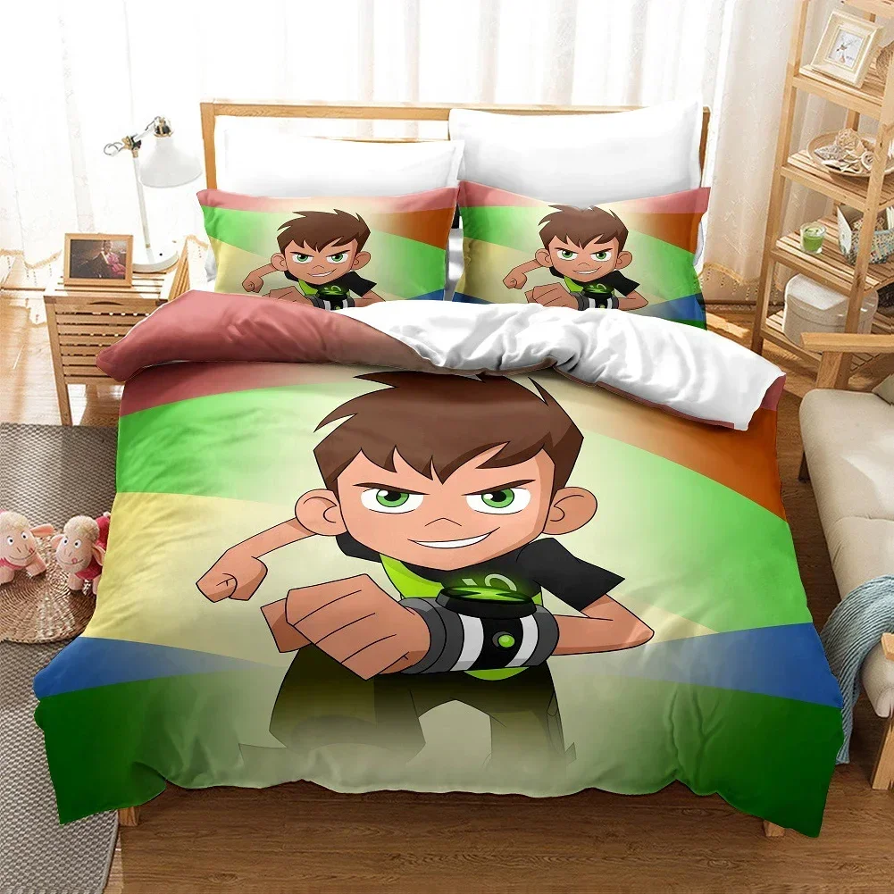 

3D Ben Alien Force 10 Comfortable Duvet Quilt Cover Pillowcase Bedding Set Children Bedroom Decoration Home Textile