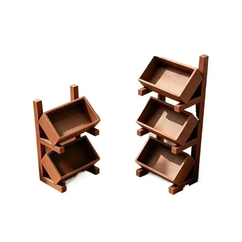 Mini Dollhouse Display Storage Shelf Simulated Ornament Durable Tiny Furniture for DIY Doll House Scene Layout Decor