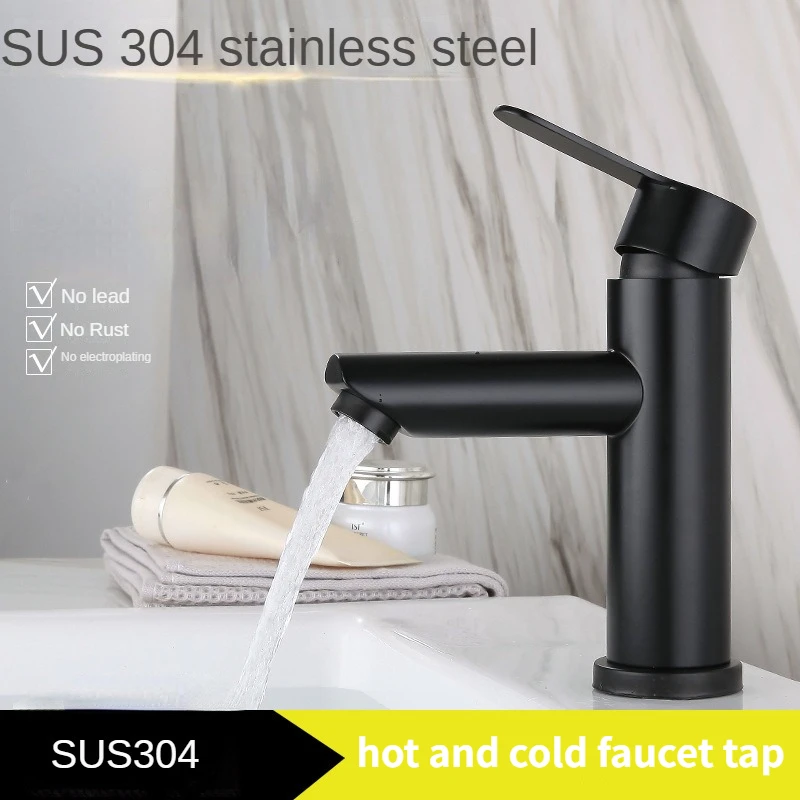 

Waterfall Wash Basin Stainless Steel High and Low Faucet Black Hot & Cold Toilet Wash Bathroom Toilet Sink Water Crane Mixer