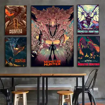 M-Monster Hunter Oyun Posteri Yüksek Kaliteli Duvar Sanatı Ev Ofis Yatak Odası Oturma Odası Koridor Bar İçin Mükemmel Hediye 8 best sales Canavar avcısı aksesuarları - №8