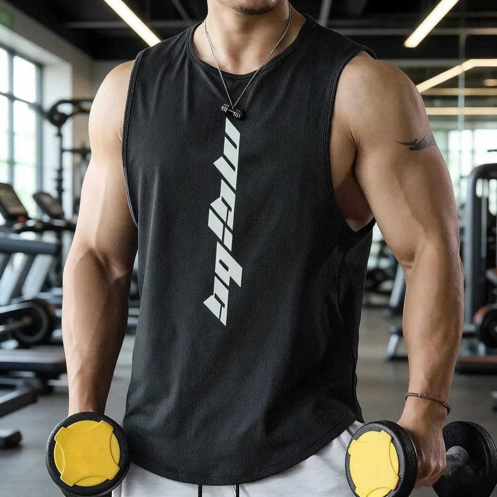 Street Art Style Sportswear Fitness Clothing With Elastic Cuffs Round Neckline Practical For Strength Training In Urban Settings