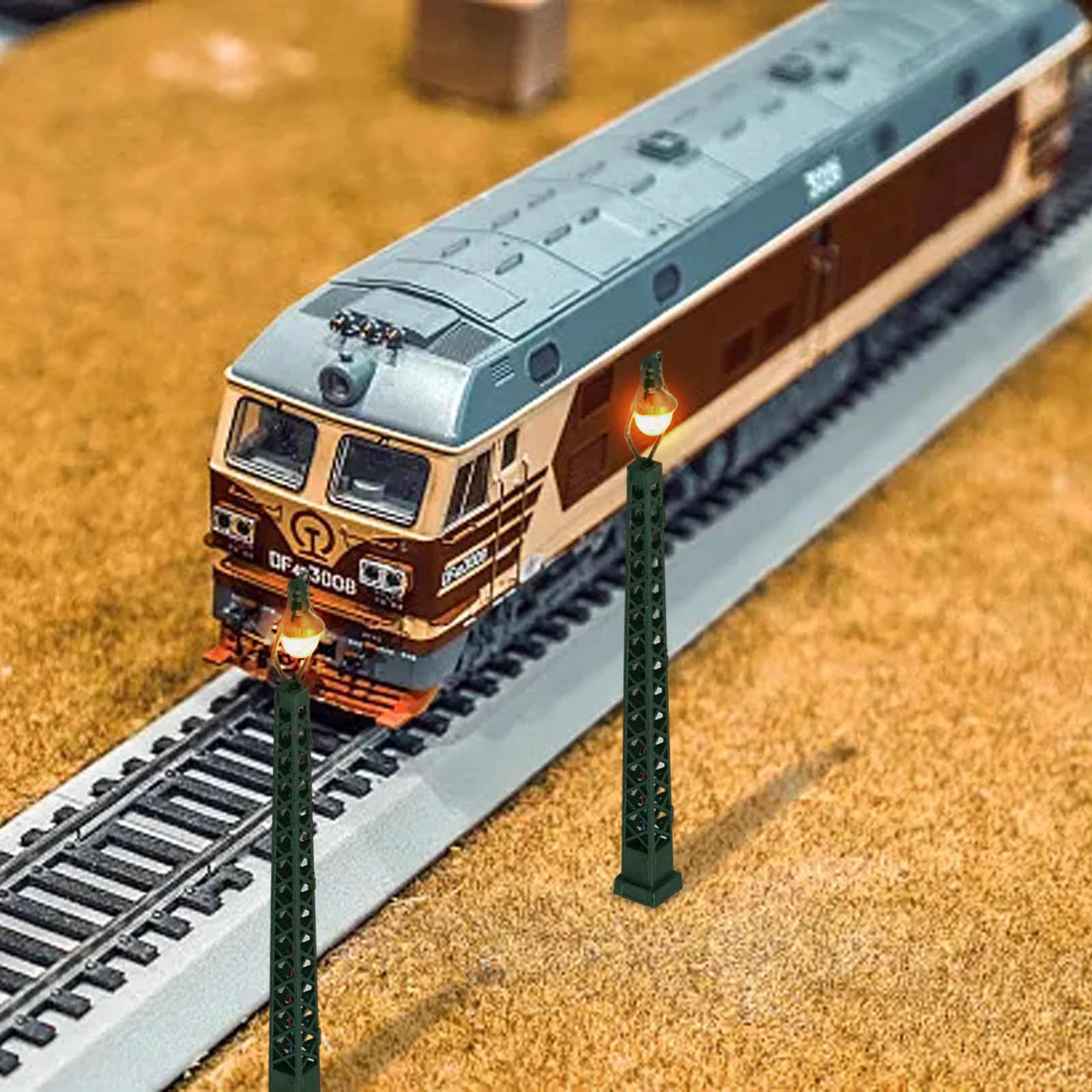 Model Railway Light Get More Realistic Train Scenes with 4Pc LED N Gauge Track Lights Easy 3V DC or AC Connection