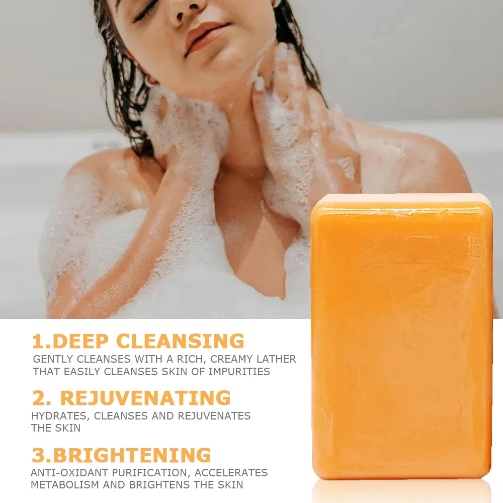 Natural Papaya Enzyme Skin Cleansing & Whitening Soap Exfoliating Even and Bright Skin Tone Organic Handmade Soap