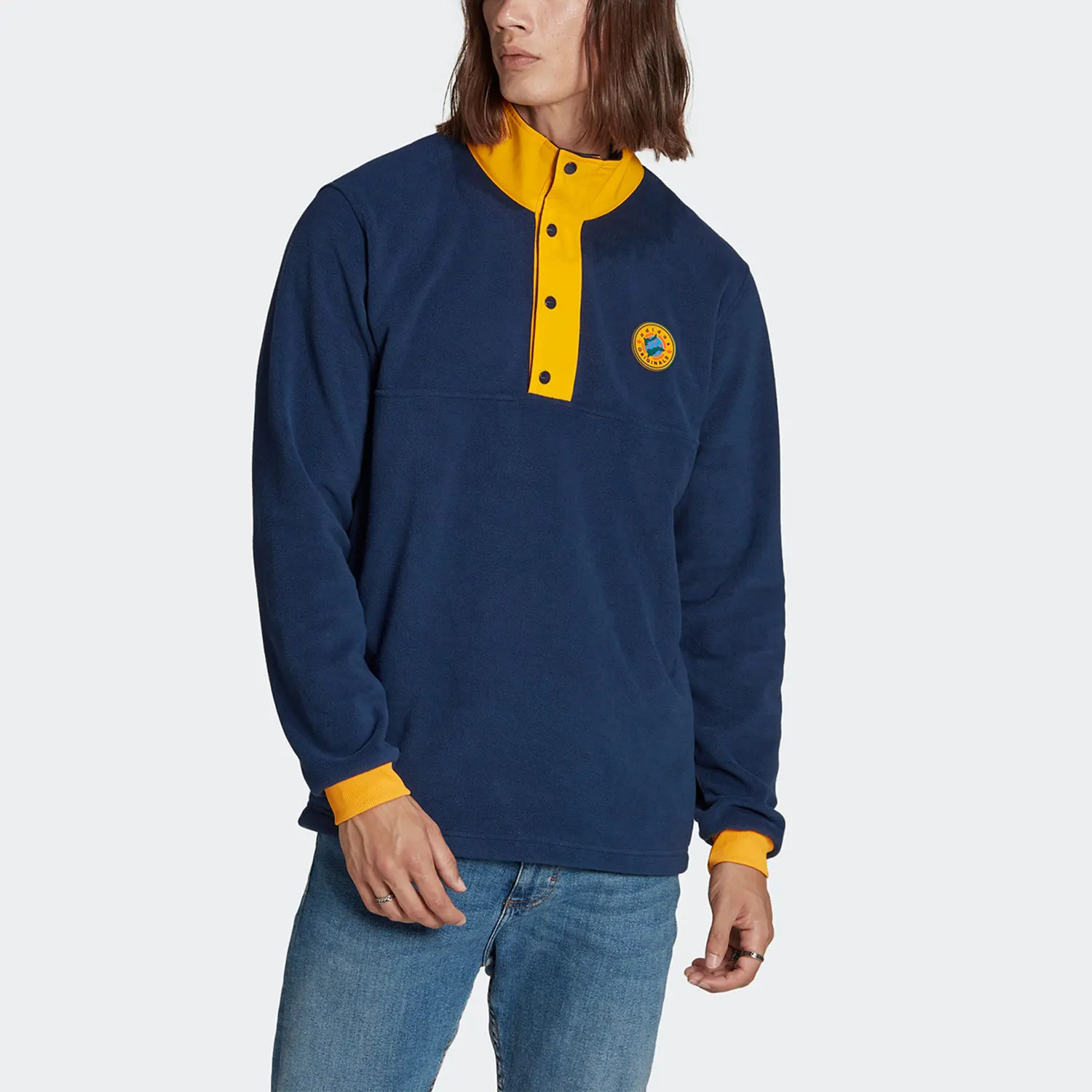 Adidas Official Genuine Three Stripes Autumn/Winter New Men's Fleece-Lined Sport Sweatshirt II8482