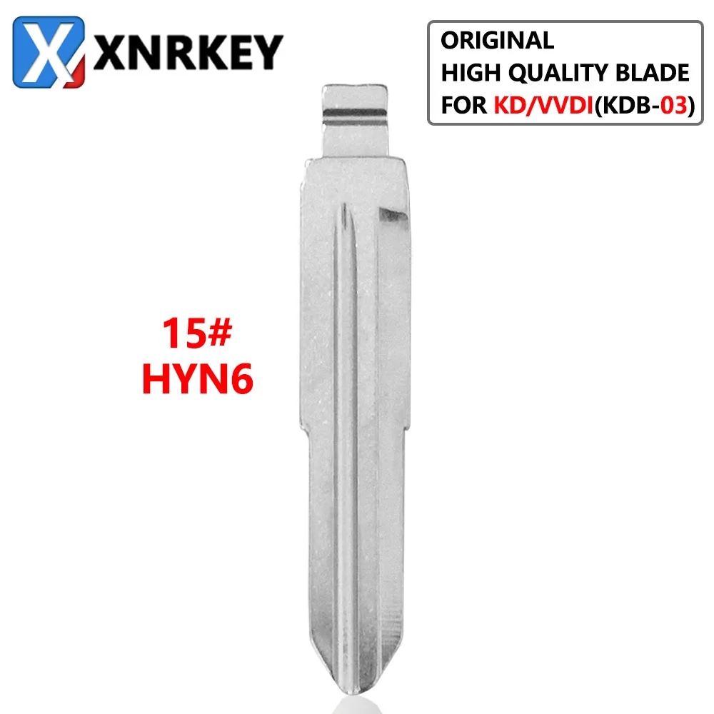 XNRKEY 10 Pcs 15# HYN6 Original High Quality Blade for KD/VVDI Remote Key Replacement Car Key Uncut Blade