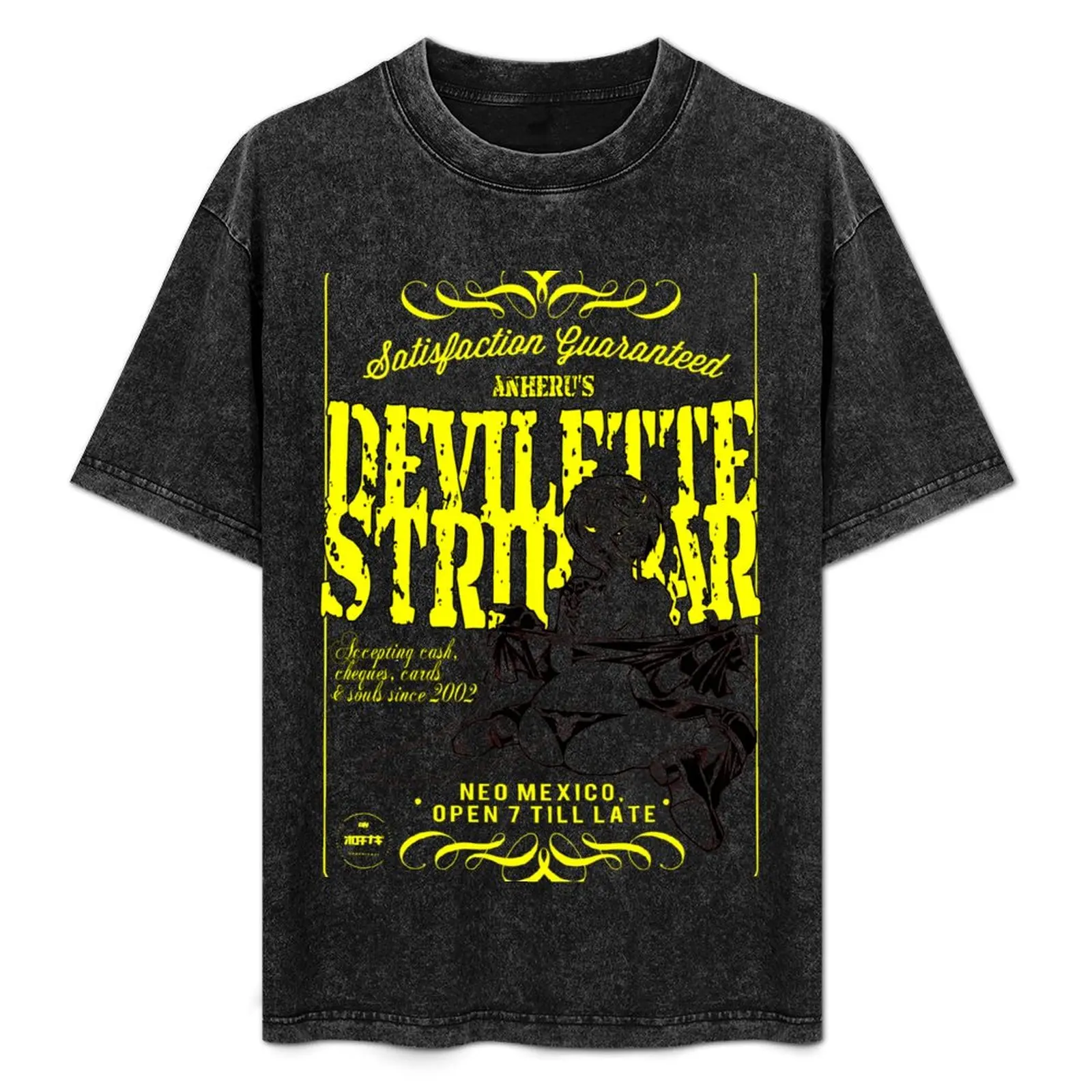 

Anime Devil Strip Bar T-Shirt boys whites blue archive funny shirt cotton anime tshirt men tshirt
