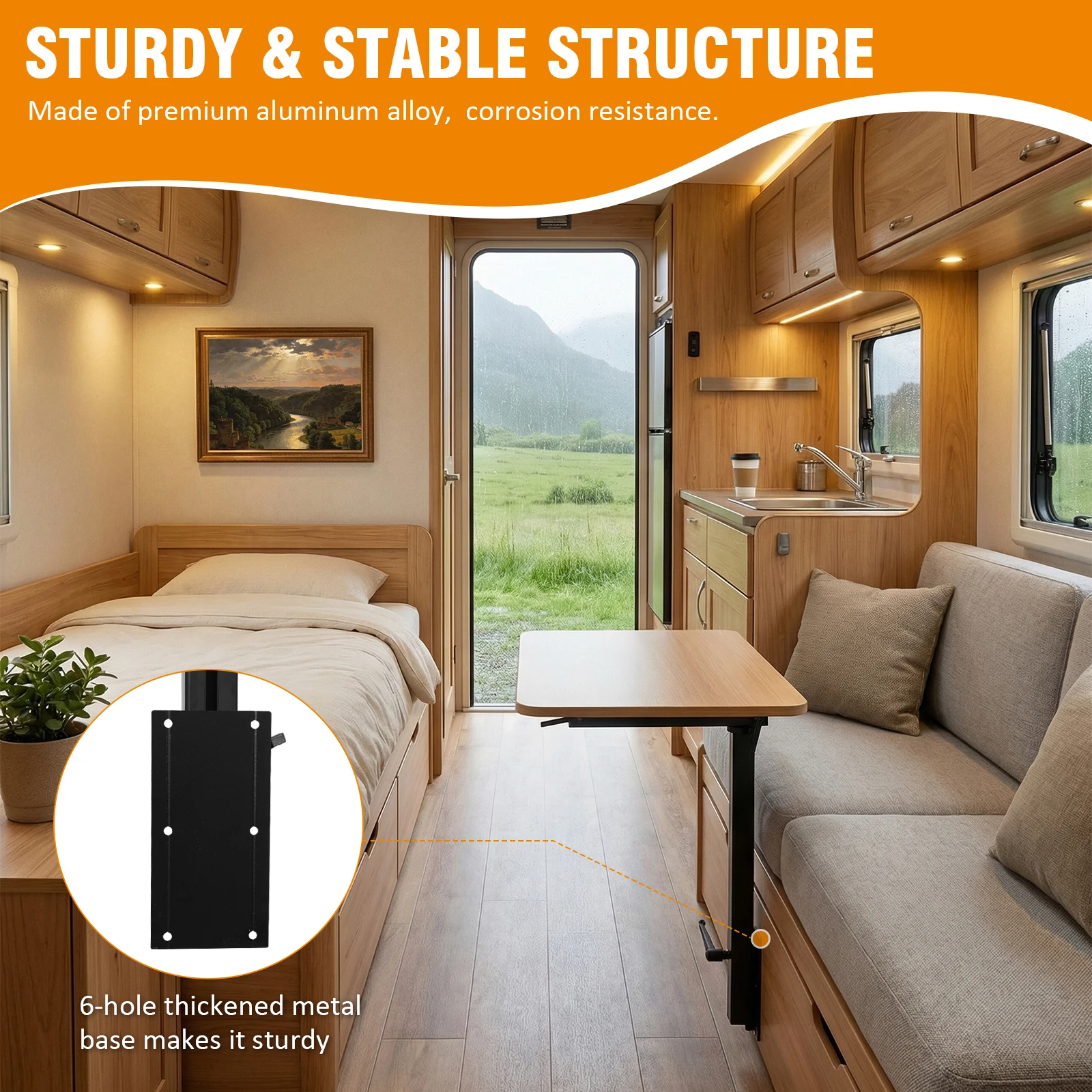 

Складная регулируемая по высоте ножка для стола из алюминиевого сплава с поворотом на 360 градусов для автодомов