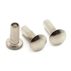 10-50pcs M2 M2.5 M3 M4 M5 M6 Nickel Plated Steel Round Flat Truss Round Head Semi Hollow Rivets GB873