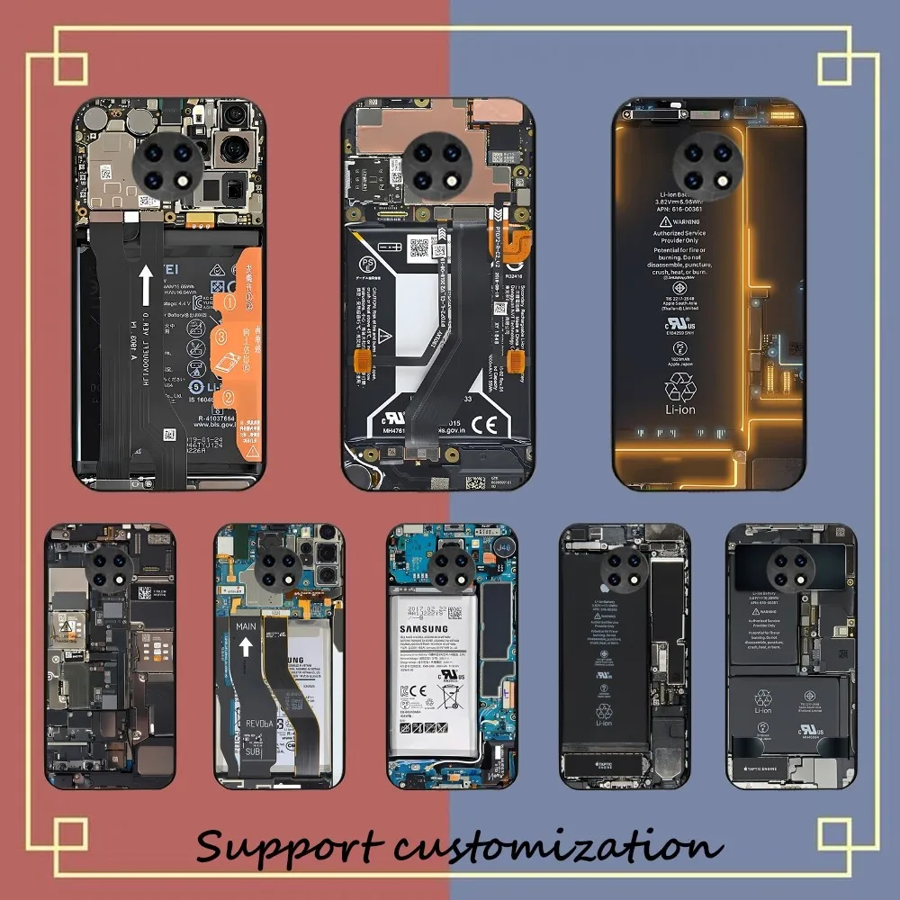 Internal Circuit Board Phone Case For Redmi Note 4 X 5 A 6 7 8 T 9 9S 10 11 11S 11Epro Poco M3 pro