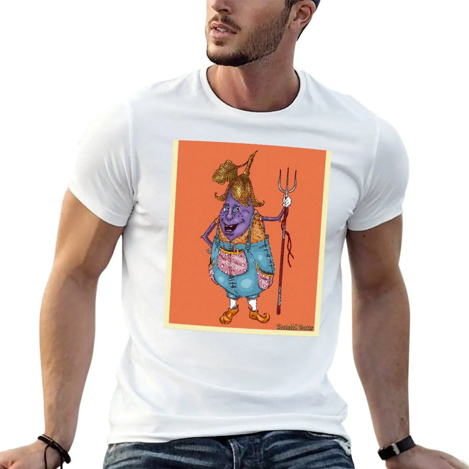 Murphy the Gardening Eggplant ? T-Shirt Gym Exercise Short Sleeve T-Shirt