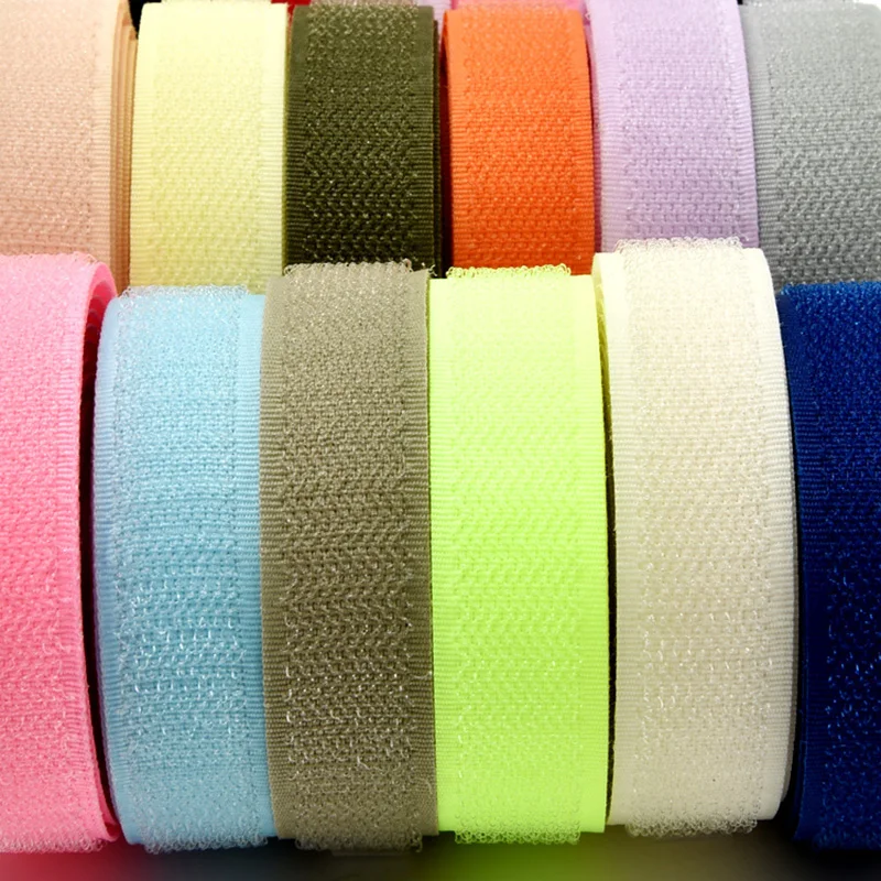 1/5/25Meter 20MM Hook and Loop Fastener Tape Non-Adhesive Velcros Tapes Colour Fabric Strip No Glue Sewing Accessories DIY Craft