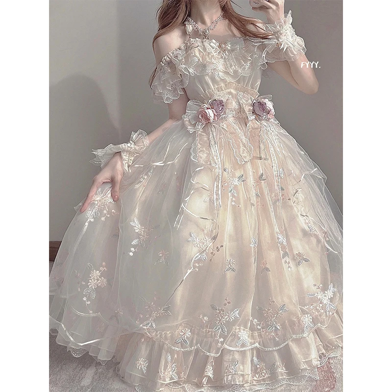 

Generating Color Classic Bloomers Lolita Skirts Princess Dress Jsk Flower Wedding Western Style Clothes Magnificent Cos Cosplay