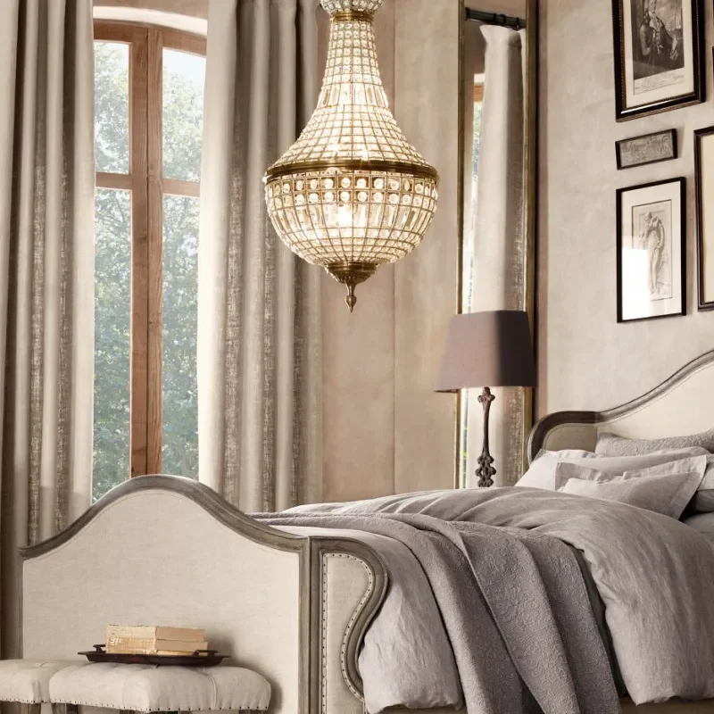 for Rh Neoclassical Crystal Chandelier Vintage French Style Lighting for Bedroom Guest Dining Room Villa Living Room