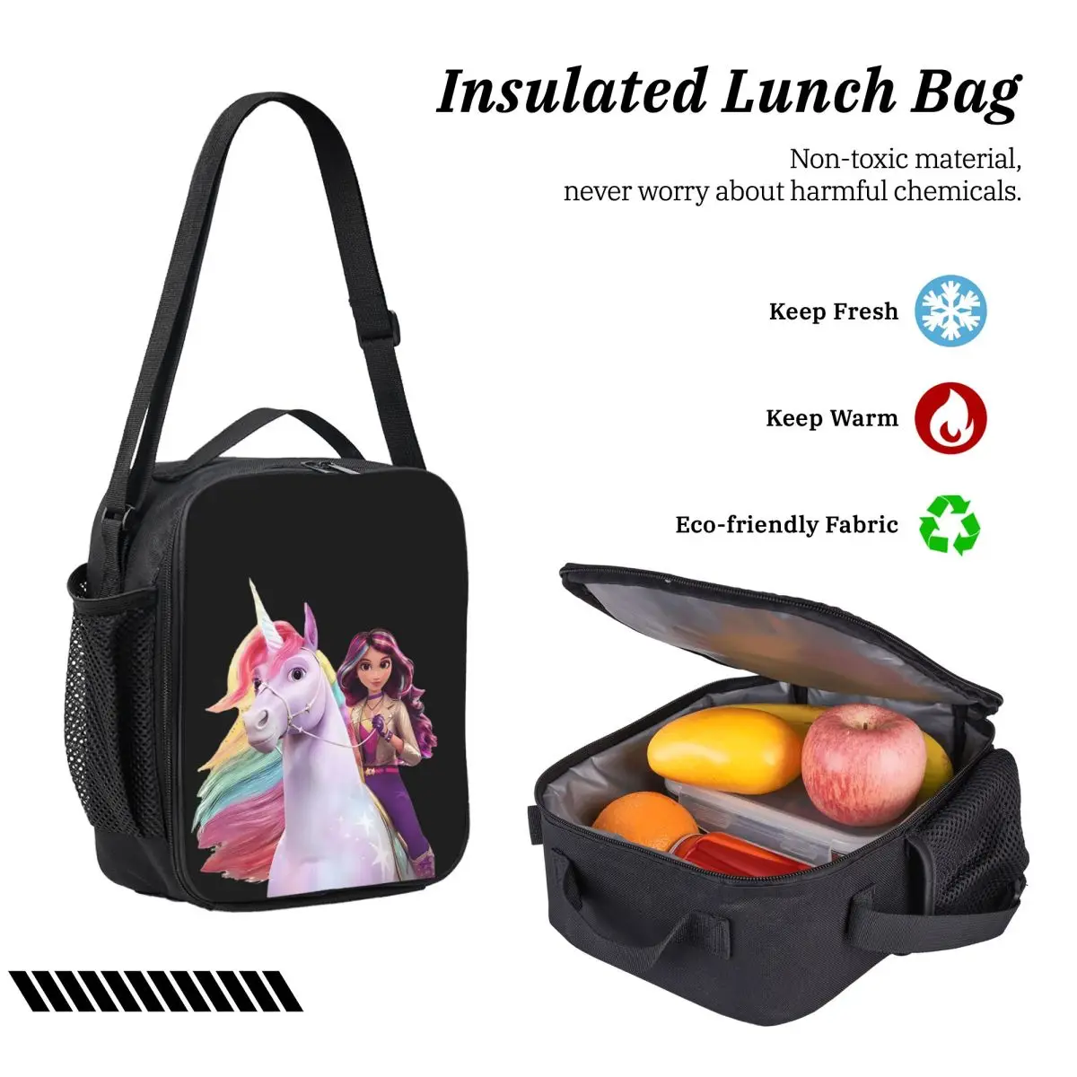 Unicorn Academy Sophia Wildstar Backpack Boys Girls BookBag School Bag Laptop Shoulder Bags 3ps Insulated Lunch Bag Pencil Case