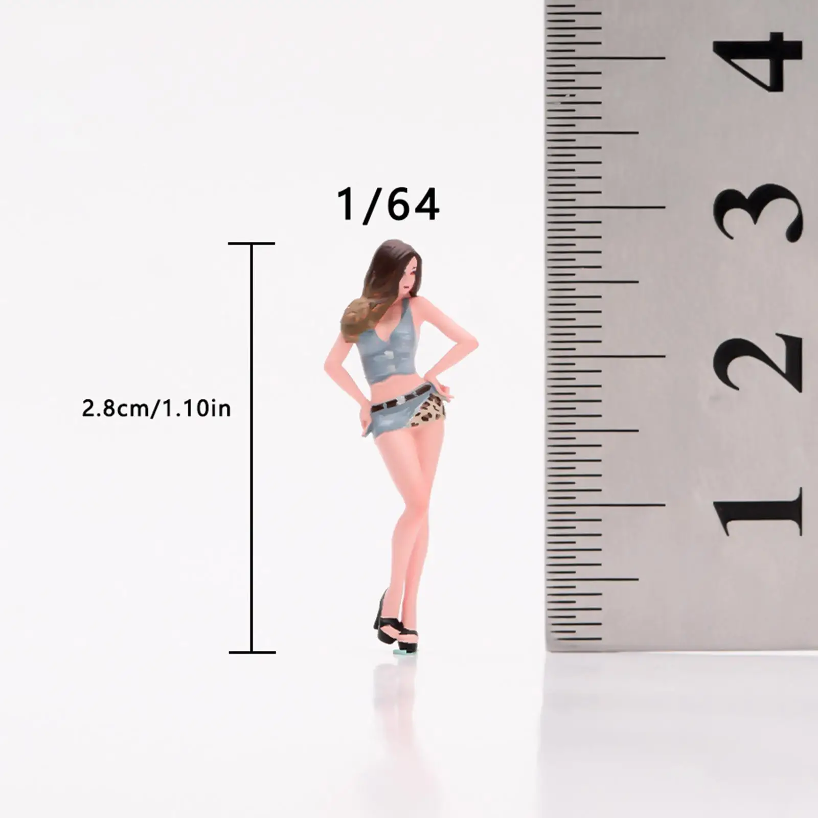 

1/64 Female Miniature Figure Miniature People Figurine Collectibles Decorative