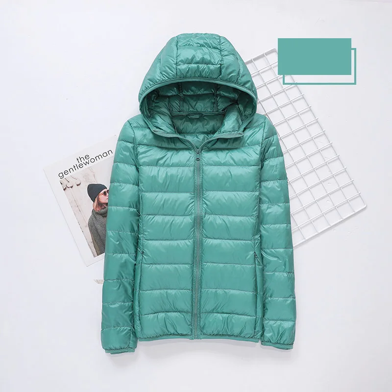 New Women Thin Down Jacket White Duck Down Jackets Autumn And Winter Warm Coats Portable Outwear