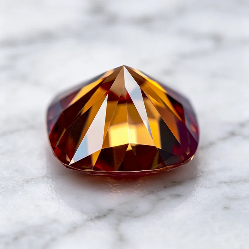 Moissanit-Stein, Kissen-Schliff, Granat, im Labor gezüchteter Edelstein für DIY-Schmuck, Charms, Ringe, Halsketten und Ohrringe, mit Zertifikat – Detail 2