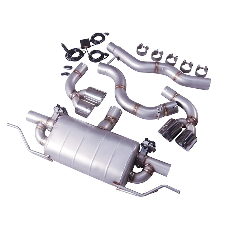 New exhaust muffler suitable for 2007-2014 TTS 2.0 Quattro and TT 3.2 Quattro, 304 stainless steel  exhaust system