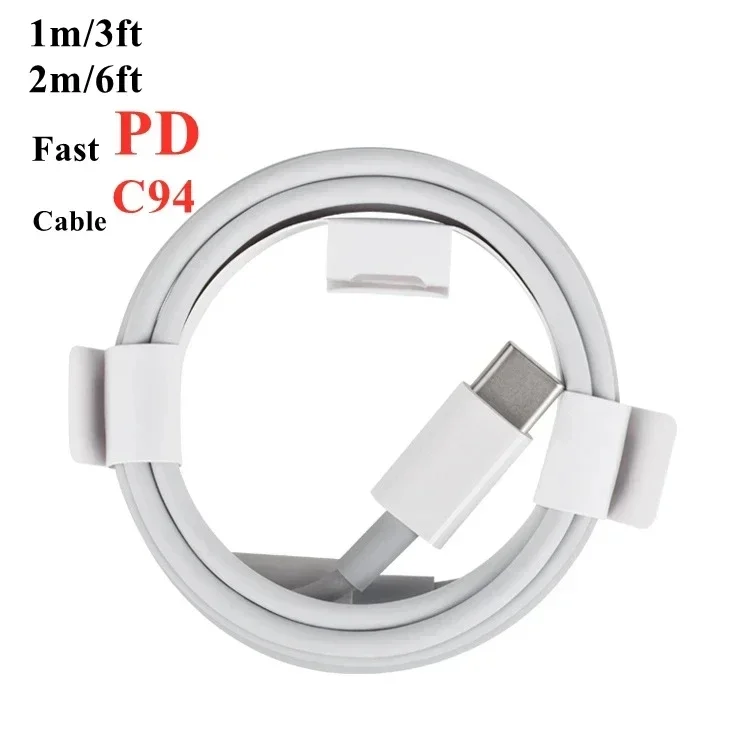 C94 USB C to L fast charging cable, data charging cable, C-type to 8-pin, 14, 13, Pro Max, 12 box, PD, 20W, 10 pieces