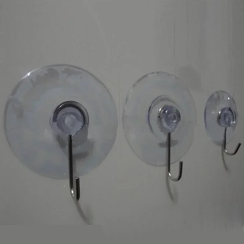 4/10 Stuks 30/40 Mm Zuigkracht Clear Zuignap Sucker Haken Kleding Jas Opknoping Haak Non-marking Haken Opslag Voor Keuken Badkamer