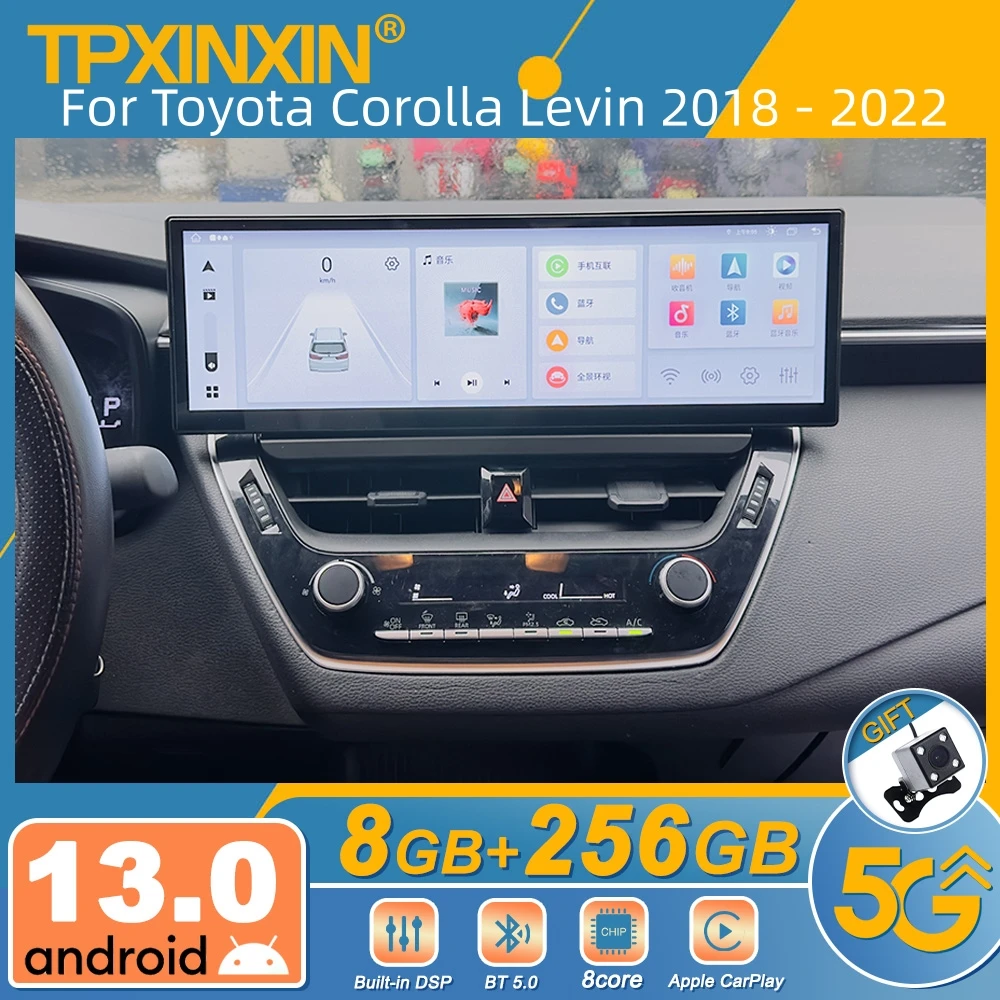 For Toyota Corolla Levin 2018 -2022 Android Car Radio 2Din Stereo Receiver Autoradio Multimedia Player GPS Navi Head Unit Screen