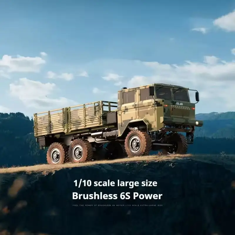 

Радиоуправляемый военный грузовик Hongyan Cq261, масштаб 1/10, электрический, на пульте управления, внедорожный краулер, имитационная модель для любителей радиоуправляемых моделей