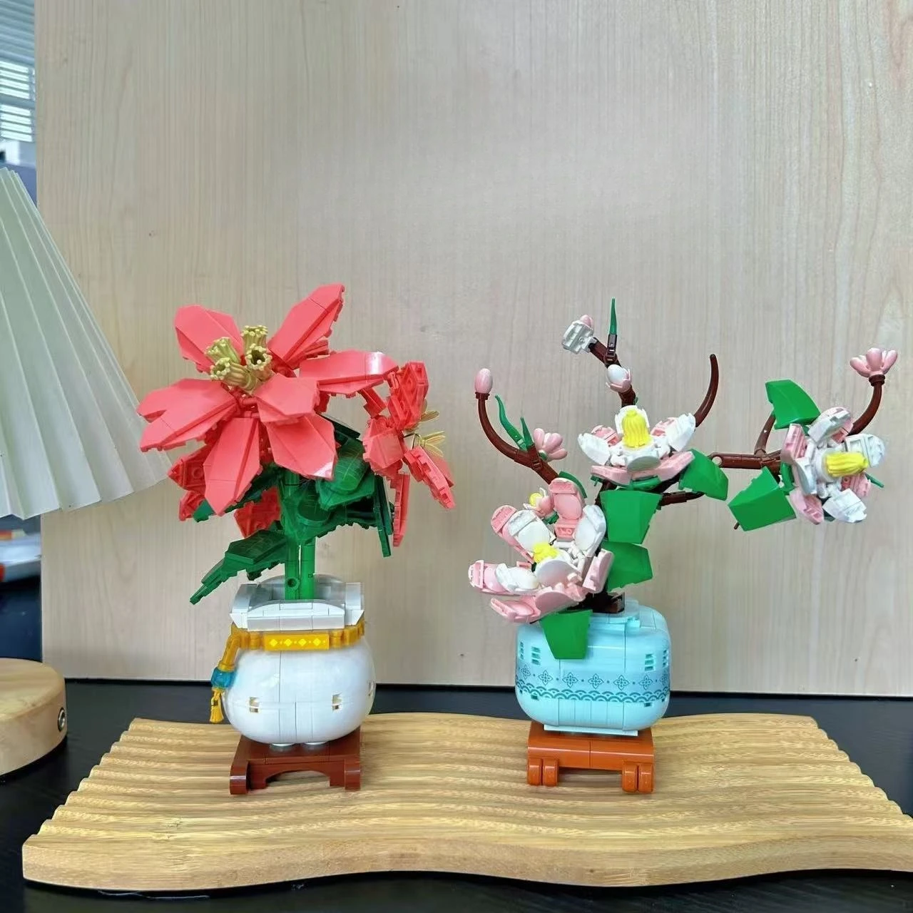 

MOC Building Blocks Lucky Bamboo Orchid Artificial Flowers Bonsai Potted Plants Creative Home Decor Brick Toy Romantic Gift