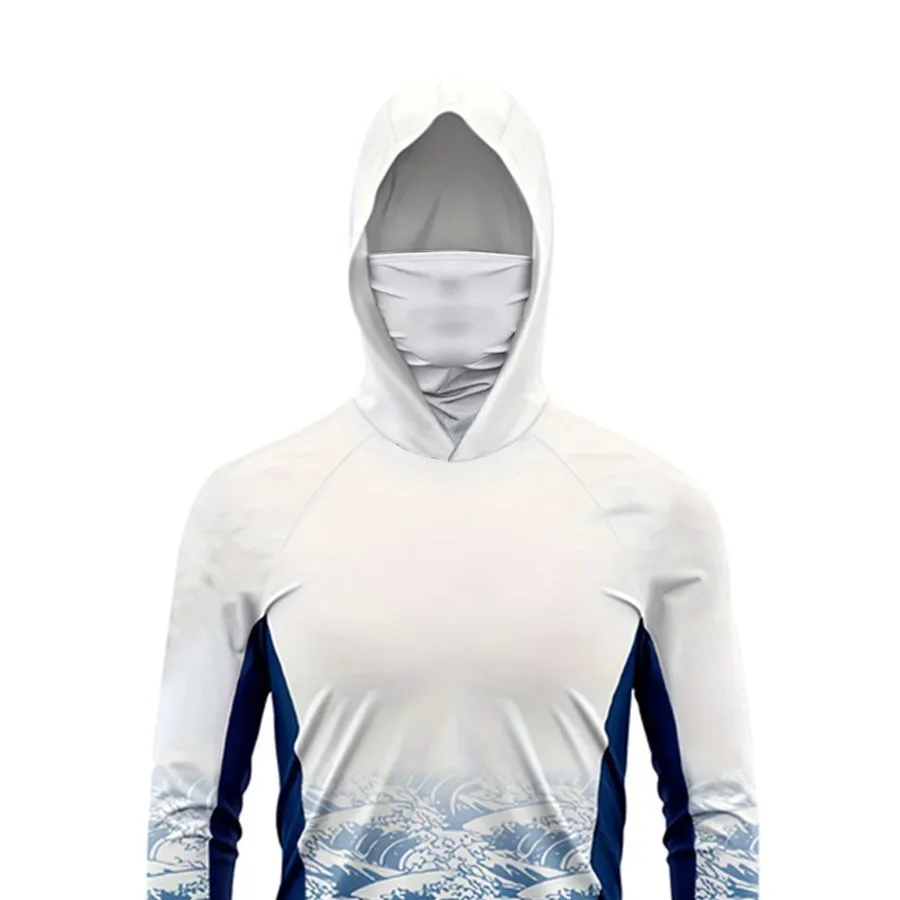 قميص صيد رجالي بغطاء للرأس وأكمام طويلة، سريع الجفاف للحماية من الشمس، ملابس رياضية صيفية قابلة للتنفس جاهزة للشحن