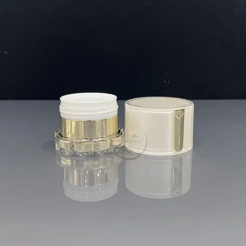 Empty Eye Face Cream Jar Body Lotion Packaging Bottle Travel Acrylic Gold Container Cosmetic Makeup Emulsion Sub-bottle