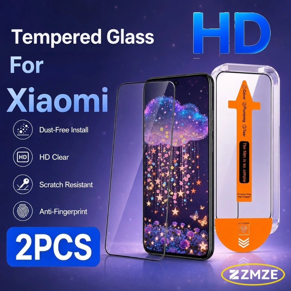 

2 Pcs HD Tempered Glass Protectiv Film For Xiaomi 17 Ultra 17 Pro Max 17 Max 17T 15S 15T 14T 13T Pro 15 14 13 HD One Click Films