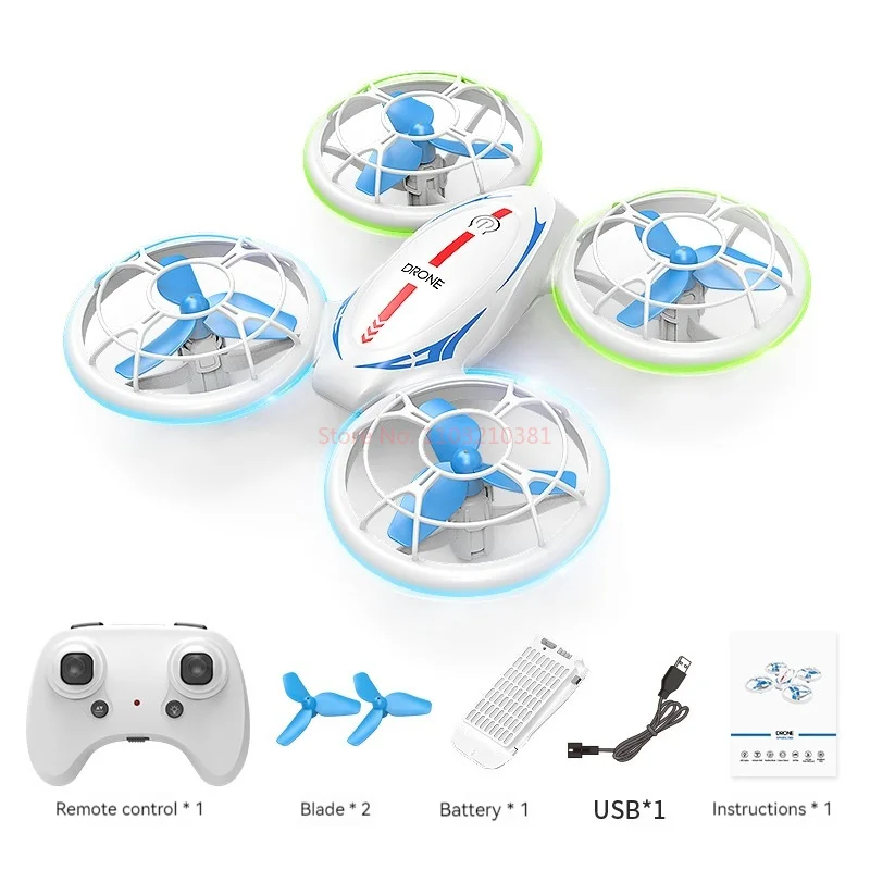 Nuevo Dron con Control remoto y iluminación Led colorida, 2,4g, asentamiento de actitud °   Roll Rc Drone Quadcopter Boy Kid Rc Drone Juguetes